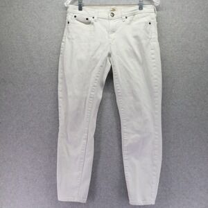 J Crew Jeans Womens 28 Toothpick Skinny Stretch Flex‎ 5-Pocket Denim White